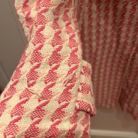 Banana Republic Pink Houndstooth coat size S - Picture 4 of 7